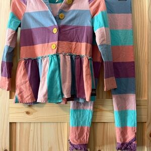 Colorful Striped Kids Pajamas